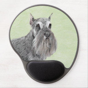 Schnauzer (Giant, Standard) Painting - Dog Art Gel Mouse Pad
