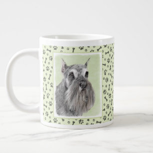 Schnauzer (Giant, Standard) Painting - Dog Art Giant Coffee Mug