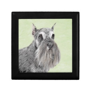 Schnauzer (Giant, Standard) Painting - Dog Art Gift Box