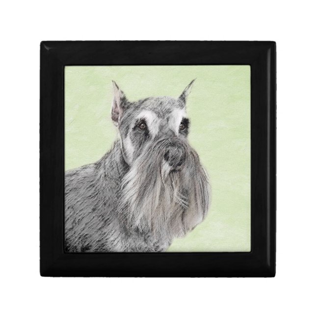 Schnauzer (Giant, Standard) Painting - Dog Art Gift Box (Front)
