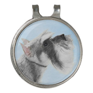 Schnauzer (Giant, Standard)  Painting - Dog Art Golf Hat Clip