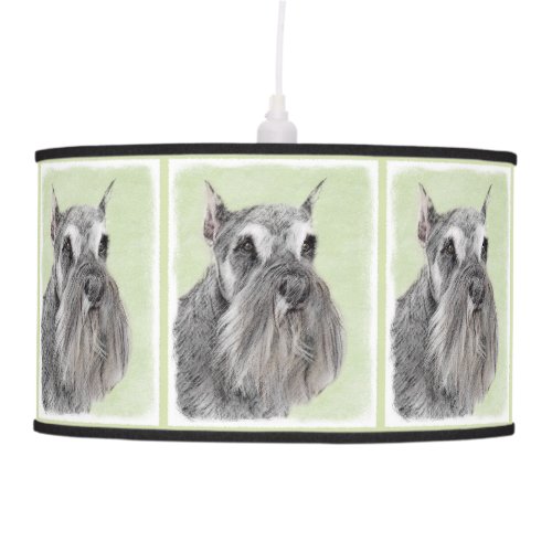 Schnauzer Giant Standard Painting _ Dog Art Hanging Lamp