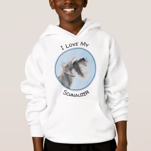 Schnauzer Giant Standard Painting _ Dog Art Hoodie