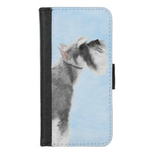 Schnauzer (Giant, Standard) Painting - Dog Art iPhone 8/7 Wallet Case