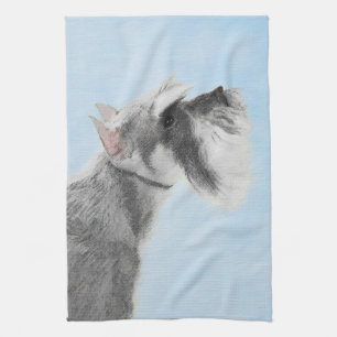 Schnauzer (Giant, Standard)  Painting - Dog Art Kitchen Towel