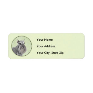 Schnauzer (Giant, Standard) Painting - Dog Art Label