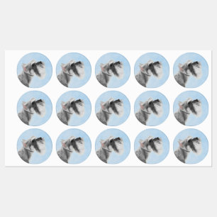 Schnauzer (Giant, Standard) Painting - Dog Art Labels