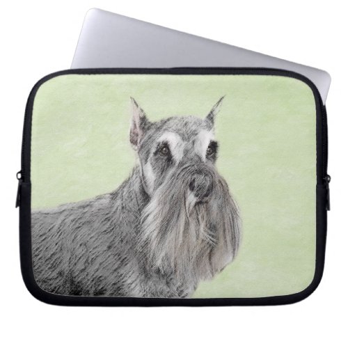 Schnauzer Giant Standard Painting _ Dog Art Laptop Sleeve