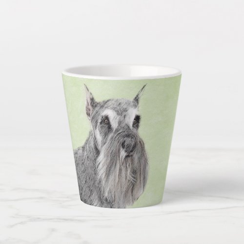 Schnauzer Giant Standard Painting _ Dog Art Latte Mug
