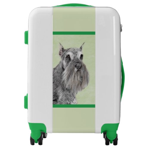 Schnauzer Giant Standard Painting _ Dog Art Lug Luggage