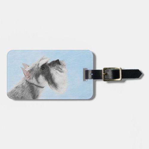 Schnauzer Giant Standard Painting _ Dog Art Luggage Tag