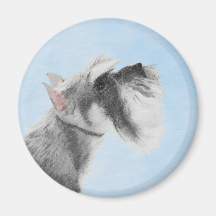 Schnauzer (Giant, Standard) Painting - Dog Art Magnet