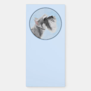Schnauzer (Giant, Standard) Painting - Dog Art Magnetic Notepad