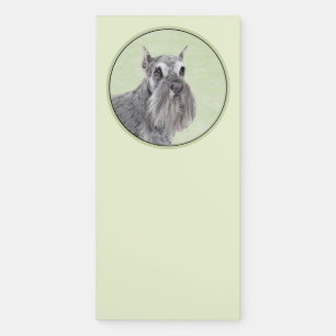 Schnauzer (Giant, Standard) Painting - Dog Art Magnetic Notepad