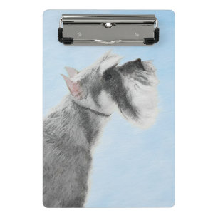 Schnauzer (Giant, Standard) Painting - Dog Art Mini Clipboard