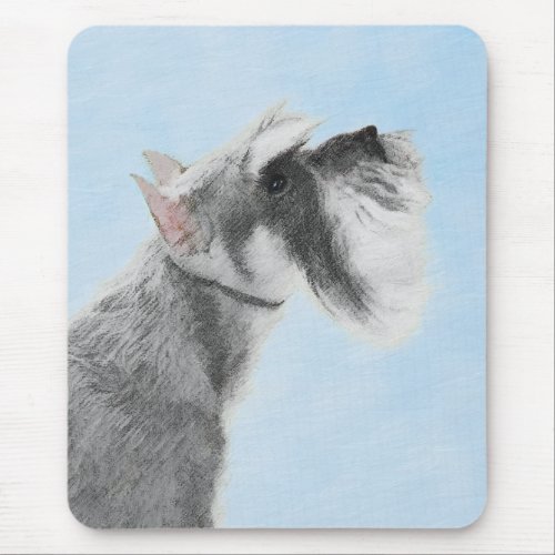 Schnauzer Giant Standard  Painting _ Dog Art Mouse Pad