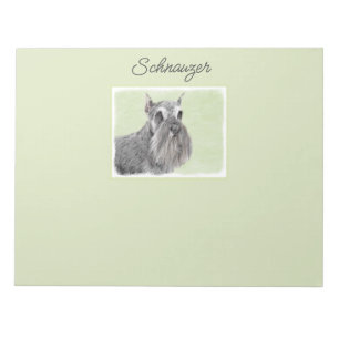 Schnauzer (Giant, Standard) Painting - Dog Art Not Notepad