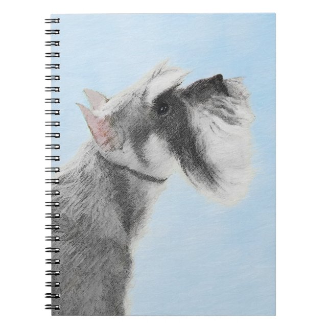 Schnauzer (Giant, Standard) Painting - Dog Art Notebook (Front)