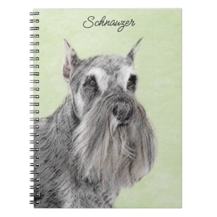 Schnauzer (Giant, Standard) Painting - Dog Art Notebook