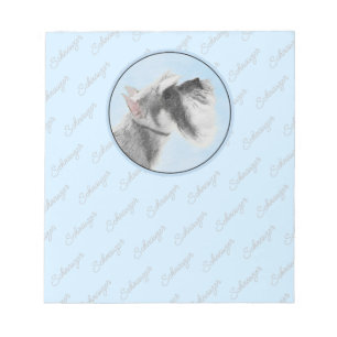 Schnauzer (Giant, Standard)  Painting - Dog Art Notepad
