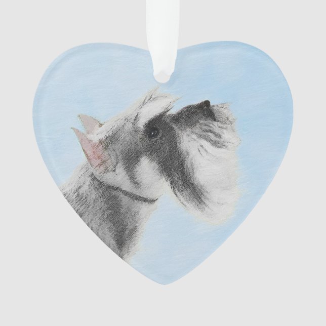 Schnauzer (Giant, Standard) Painting - Dog Art Ornament (Front)