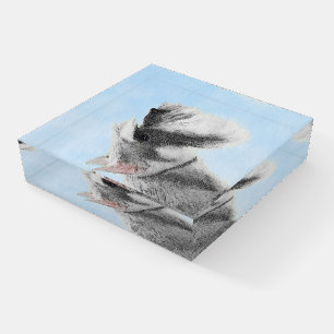 Schnauzer (Giant, Standard) Painting - Dog Art Paperweight