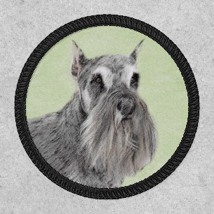 Schnauzer (Giant, Standard) Painting - Dog Art Patch