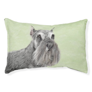 Schnauzer (Giant, Standard) Painting - Dog Art Pet Bed
