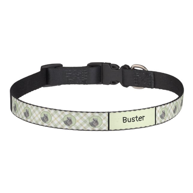 Schnauzer (Giant, Standard) Painting - Dog Art Pet Collar (Front)