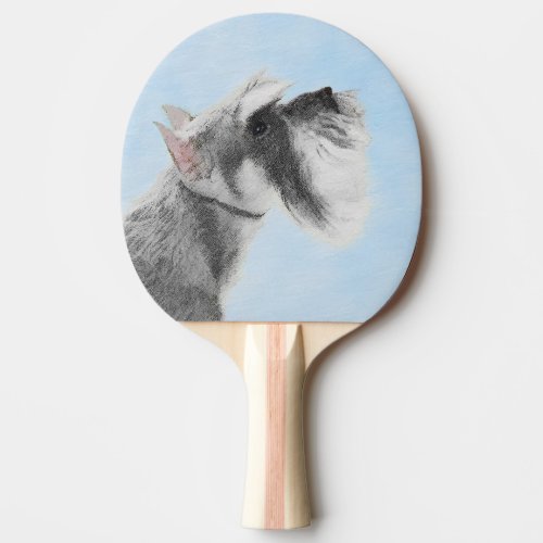 Schnauzer Giant Standard Painting _ Dog Art Ping Pong Paddle