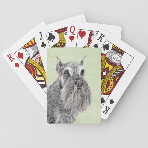Schnauzer Giant Standard Painting _ Dog Art Playing Cards