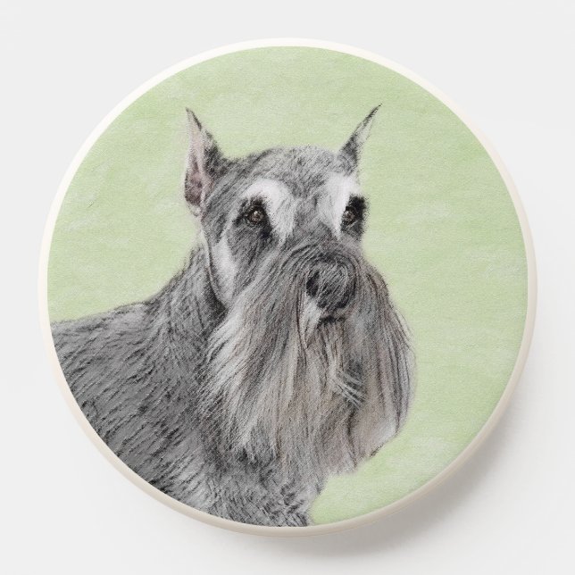 Schnauzer (Giant, Standard) Painting - Dog Art PopSocket (Popsocket)