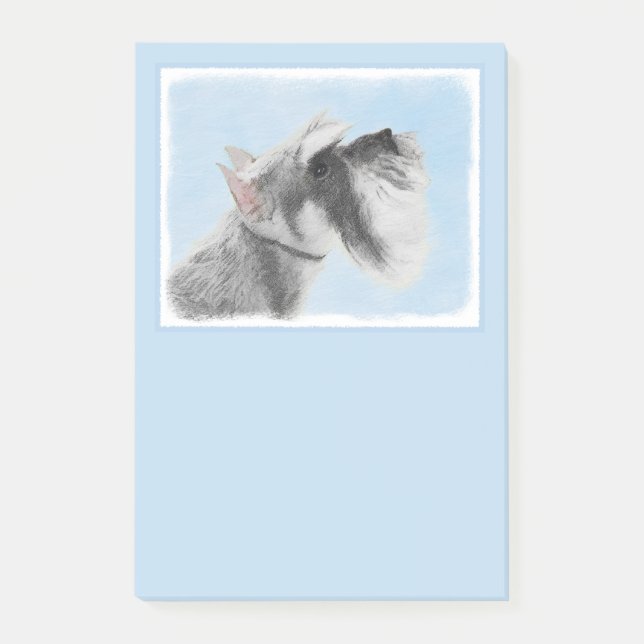 Schnauzer (Giant, Standard)  Painting - Dog Art Post-it Notes (Front)