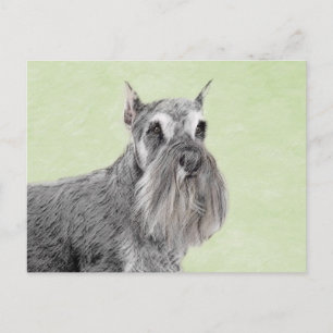 Schnauzer (Giant, Standard) Painting - Dog Art Postcard