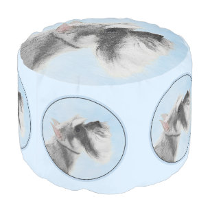 Schnauzer (Giant, Standard)  Painting - Dog Art Pouf