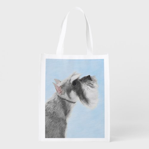 Schnauzer Giant Standard  Painting _ Dog Art Reusable Grocery Bag