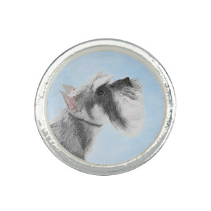 Schnauzer (Giant, Standard) Painting - Dog Art Ring