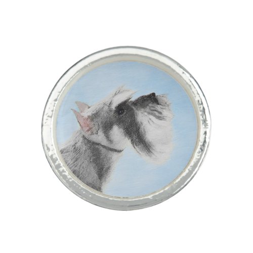 Schnauzer Giant Standard Painting _ Dog Art Ring