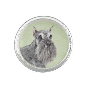 Schnauzer (Giant, Standard) Painting - Dog Art Ring