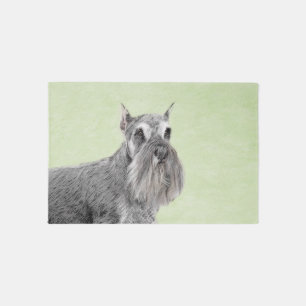 Schnauzer (Giant, Standard) Painting - Dog Art Rug