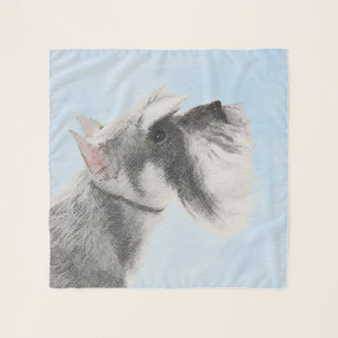 Schnauzer (Giant, Standard) Painting - Dog Art Scarf