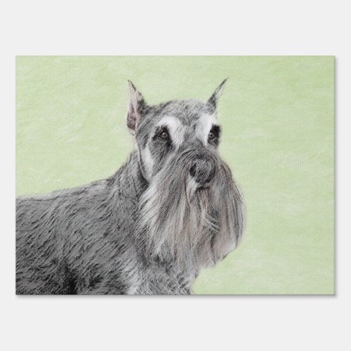 Schnauzer Giant Standard Painting _ Dog Art Sign