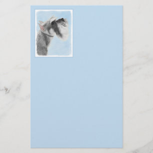 Schnauzer (Giant, Standard) Painting - Dog Art Stationery
