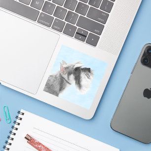 Schnauzer (Giant, Standard) Painting - Dog Art Sticker