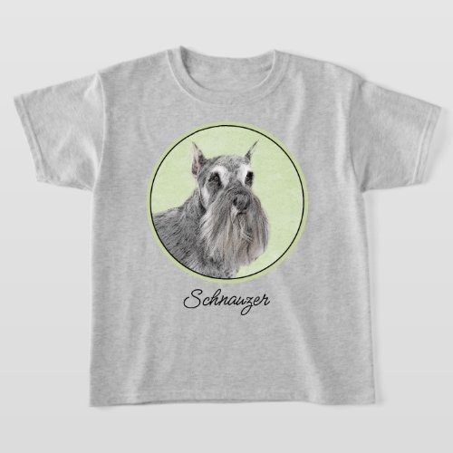 Schnauzer Giant Standard Painting _ Dog Art T_Shirt