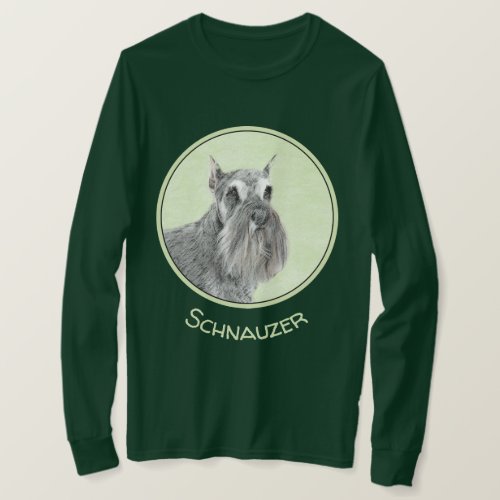 Schnauzer Giant Standard Painting _ Dog Art T_Shirt