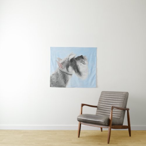 Schnauzer Giant Standard  Painting _ Dog Art Tapestry