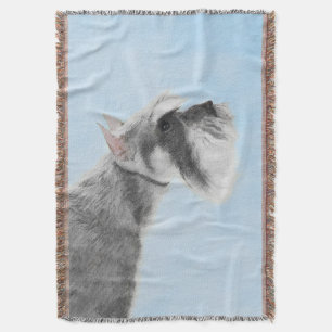 Schnauzer (Giant, Standard)  Painting - Dog Art Throw Blanket