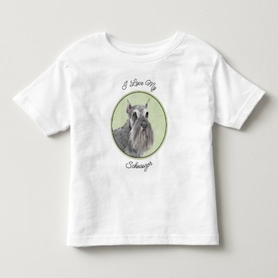 Schnauzer (Giant, Standard) Painting - Dog Art Toddler T-shirt