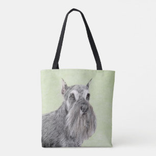 Schnauzer (Giant, Standard) Painting - Dog Art Tote Bag